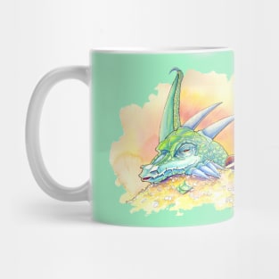 Tranquil Green Dragon (Watercolor) Mug